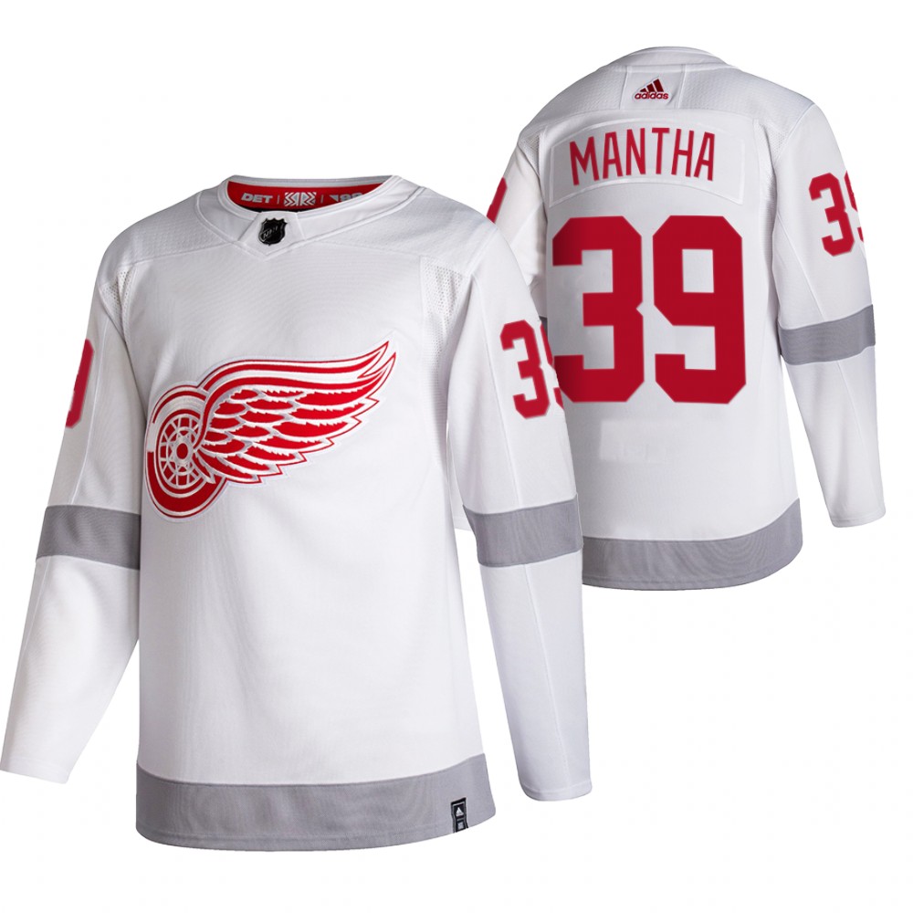 2021 Adidias Detroit Red Wings 39 Anthony Mantha White Men Reverse Retro Alternate NHL Jersey